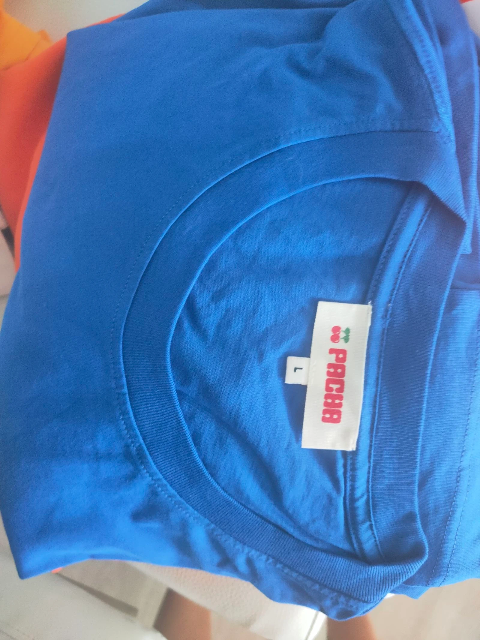 T-shirt Pacha azul de algodão tamanho L pulôver camisola camiseta – photo 4
